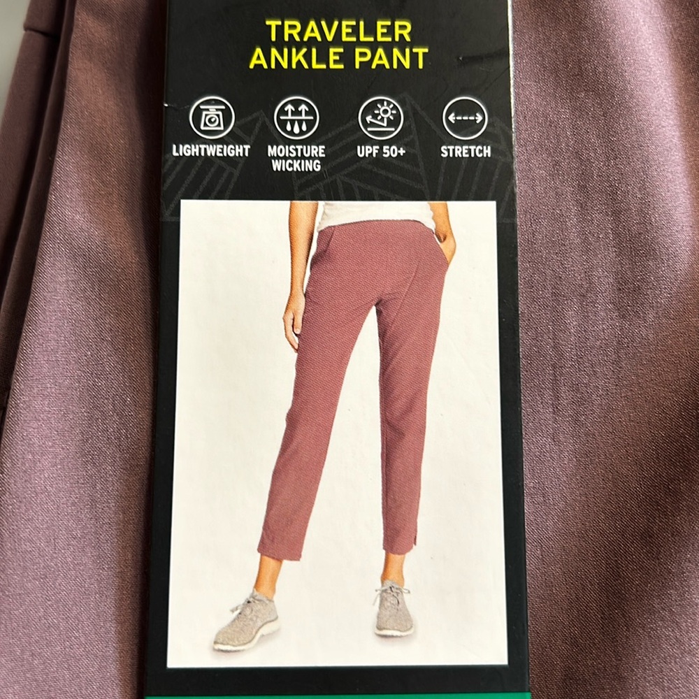 NWT Eddie Bauer Traveler Ankle Pants Pink Size XL